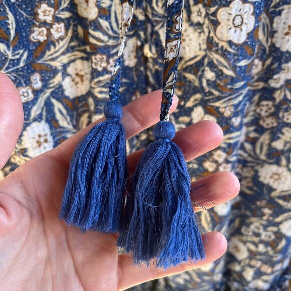 Veronica Beard Tinzia Floral Button Front Midi Dress Steel Blue Size S - Picture 7 of 10